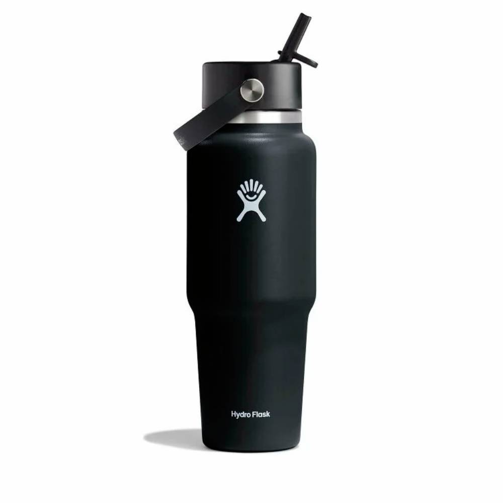 BOTELLA ISOTÉRMICA HYDRO FLASK 950ML TRAVEL CON PAJITA FLEXIBLE NEGRO