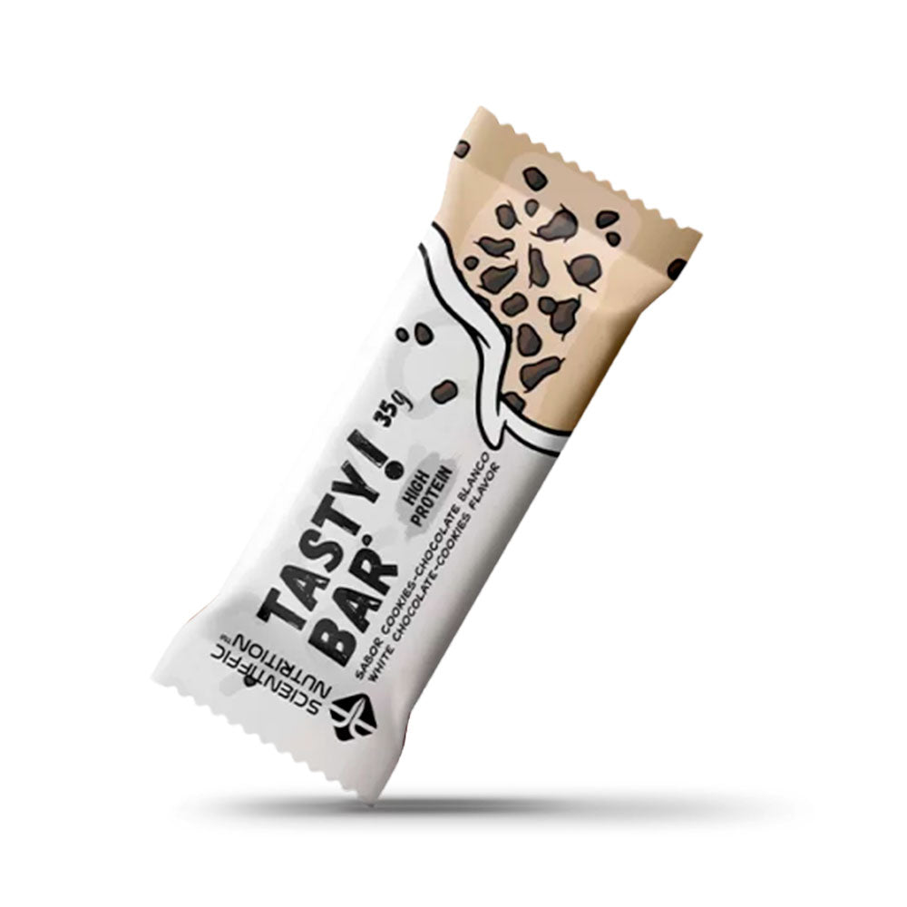 BARRITA PROTEICA SCIENTIFFIC NUTRITION TASTY BAR COOKIES CHOCOLATE BLANCO