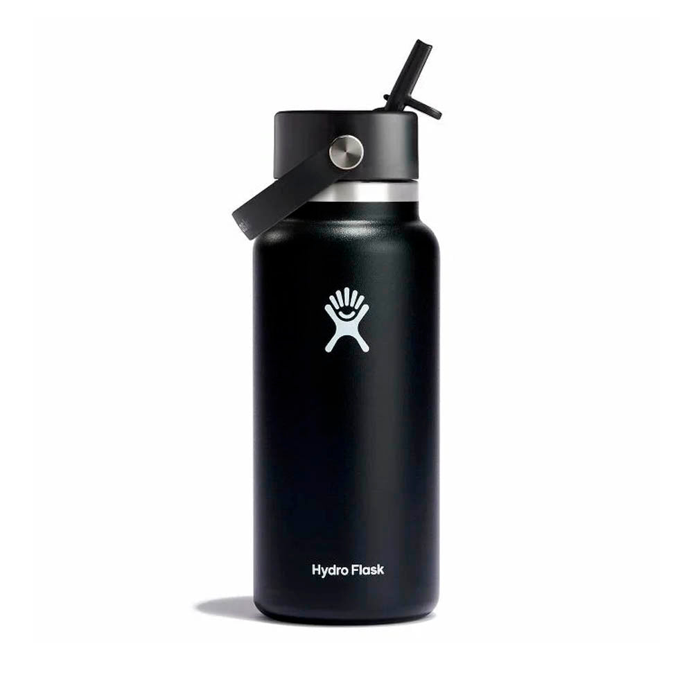 BOTELLA ISOTÉRMICA HYDRO FLASK 950ML CON PAJITA FLEXIBLE NEGRO