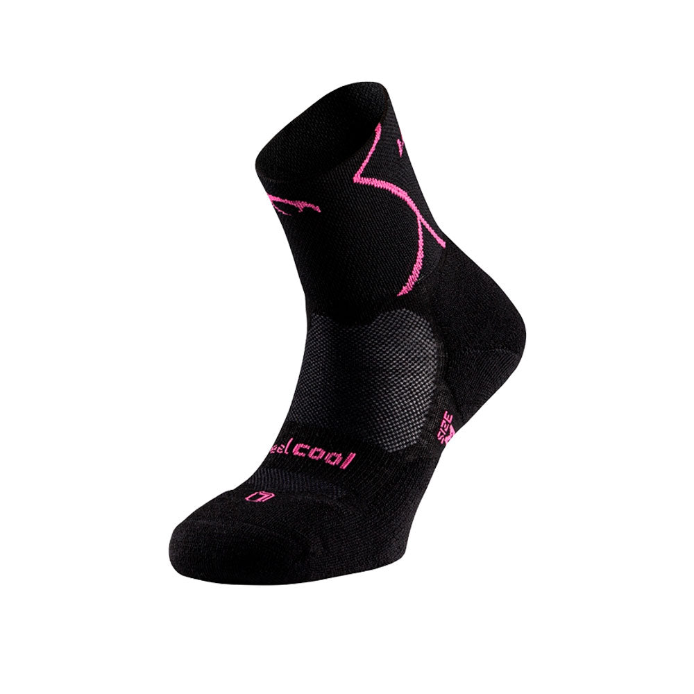 CALCETINES LURBEL TRACK NEGRO FUCSIA