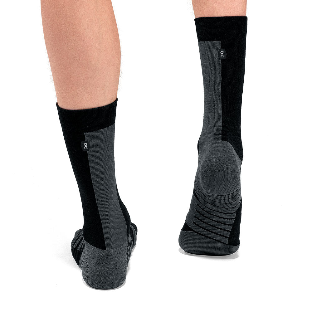 CALCETINES ON PERFORMANCE HIGH SOCK BLACK SHADOW