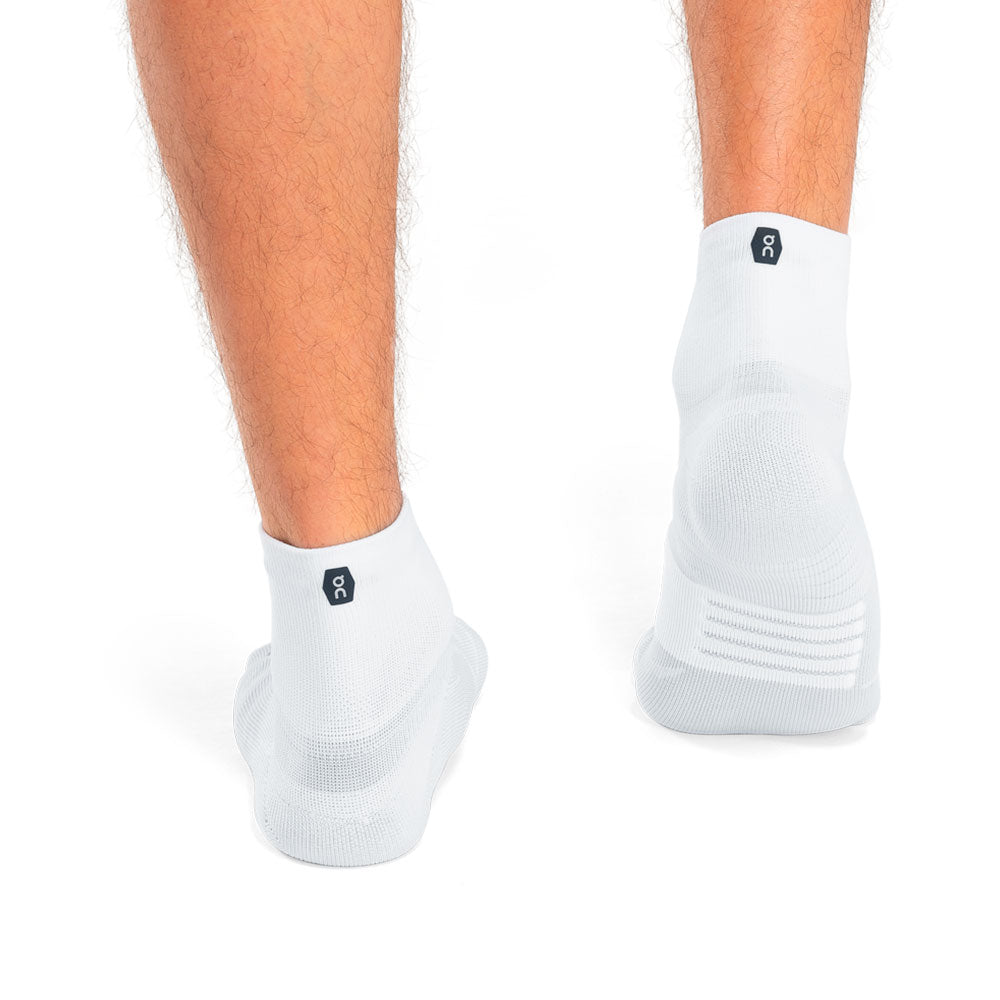 CALCETINES ON PERFORMANCE MID SOCK WHITE IVORY