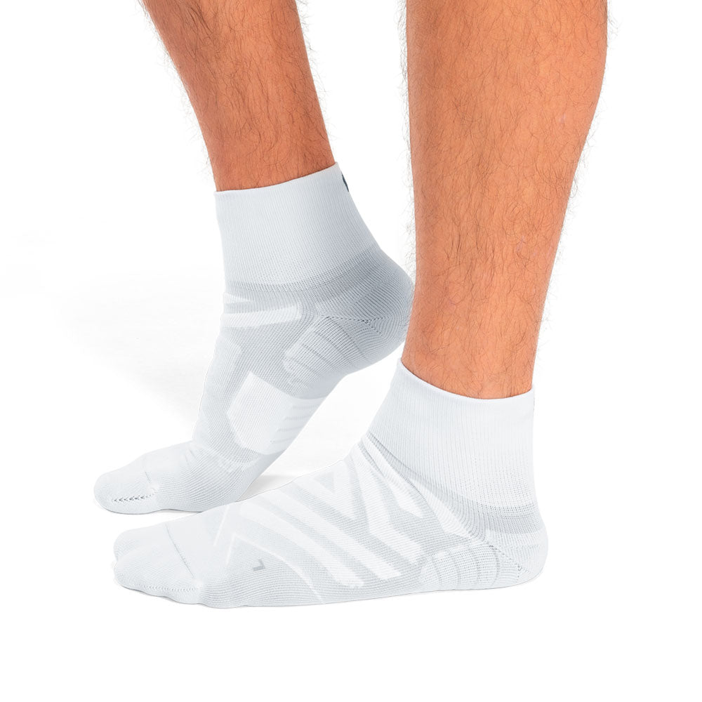 CALCETINES ON PERFORMANCE MID SOCK WHITE IVORY