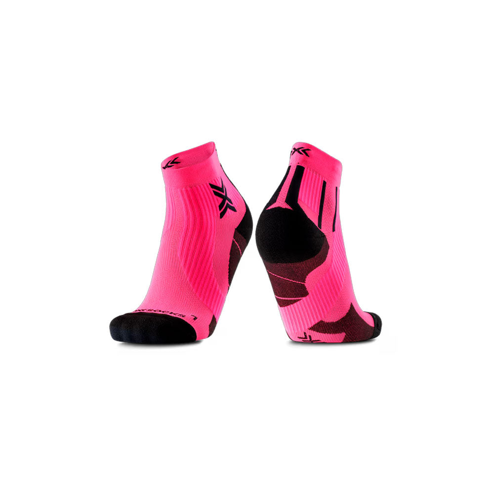 CALCETINES X-BIONIC RUN PERFORM ANKLE FLUOPINK XBLACK