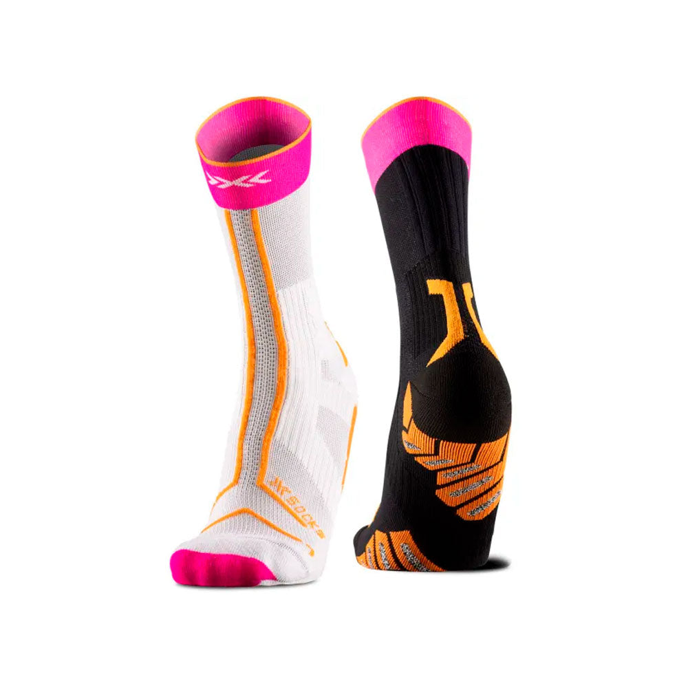CALCETINES X-BIONIC TRAILRUN EXPERT CREW YINYANG XBLACK XWHITE FLUO PINK