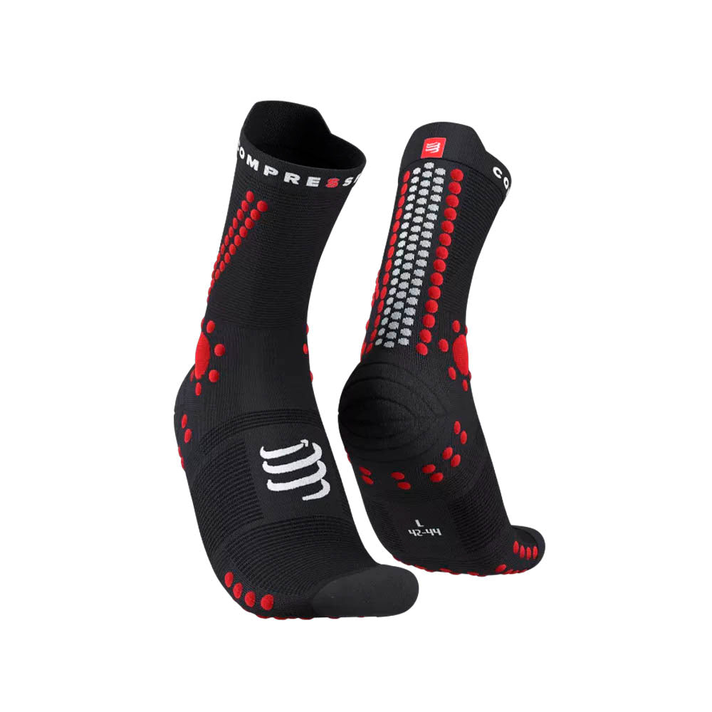 CALCETINES COMPRESSPORT PRO RACING V4.0 TRAIL BLACK RED