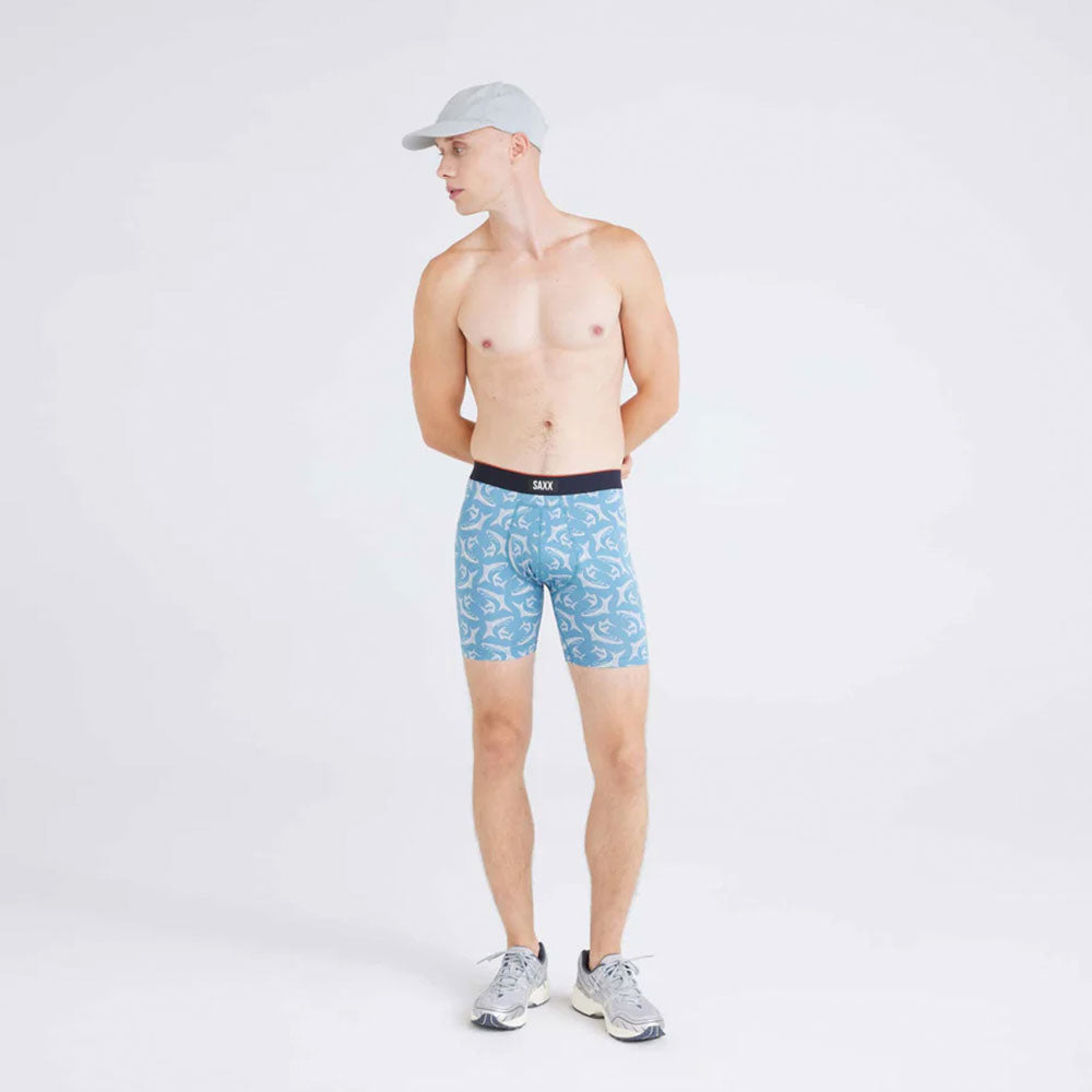 CALZONCILLOS BÓXER SAXX MULTI-SPORT MESH SWIMPRESSIVE HYDRO BLUE
