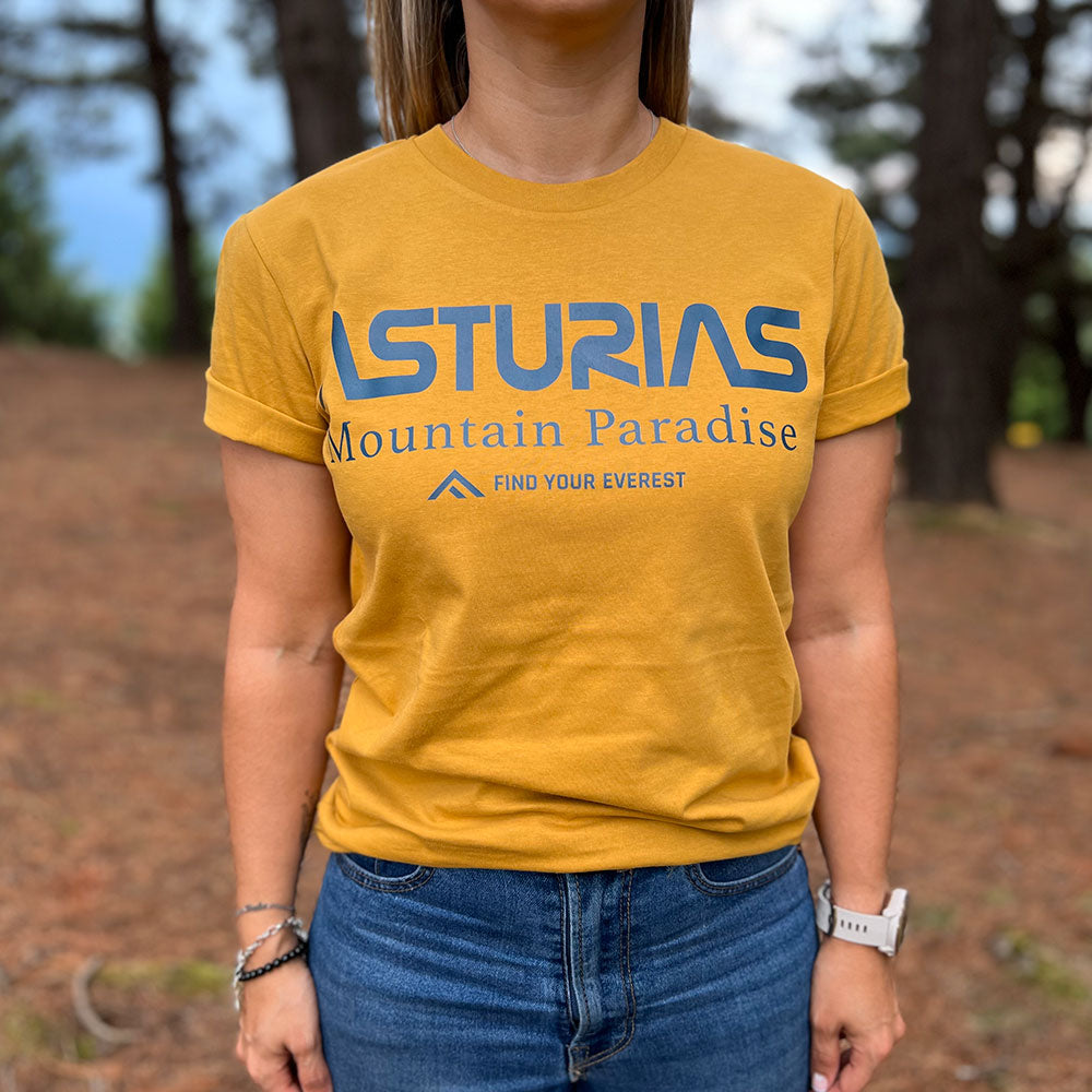 CAMISETA CASUAL FIND YOUR EVEREST ASTURIAS MOSTAZA MUJER