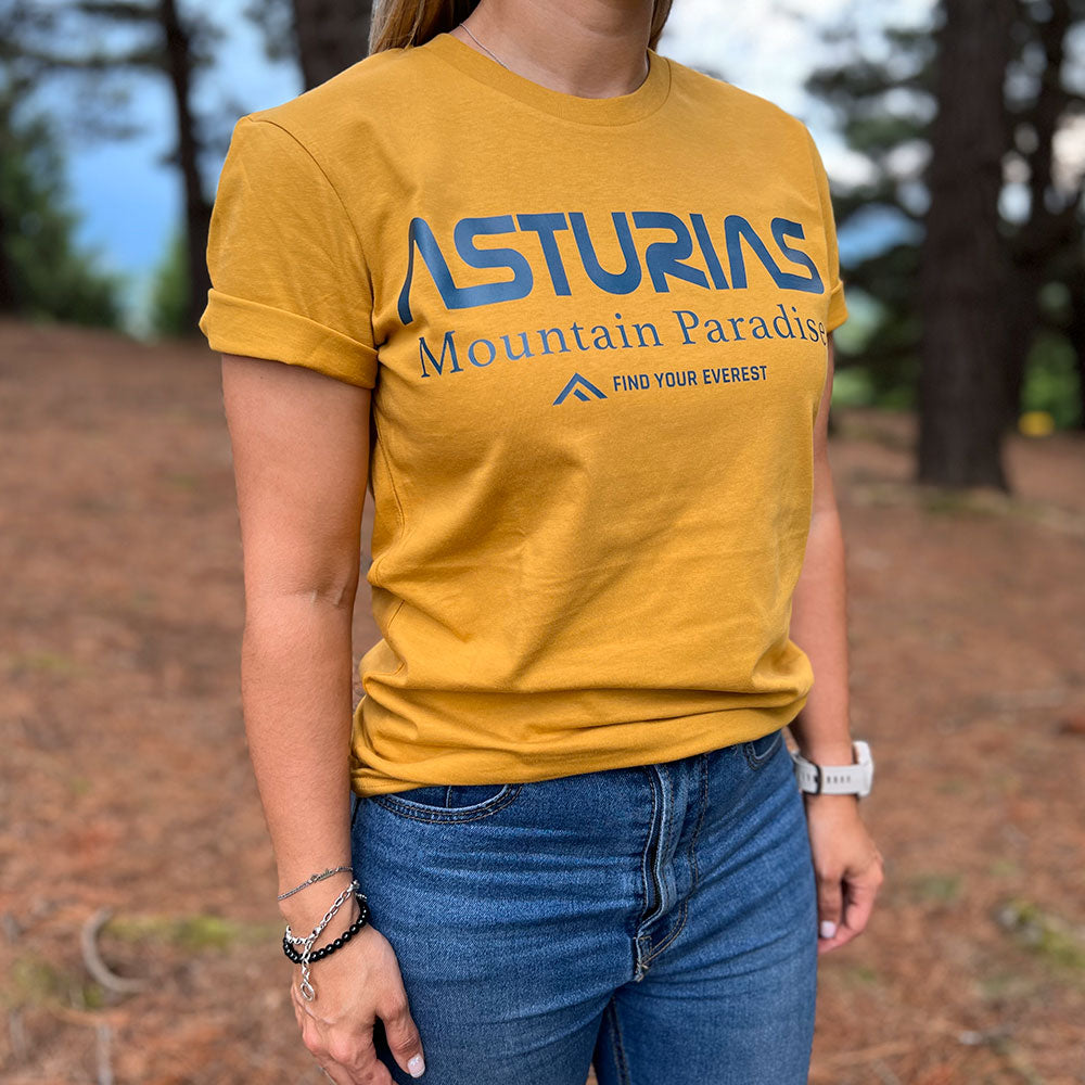 CAMISETA CASUAL FIND YOUR EVEREST ASTURIAS MOSTAZA MUJER