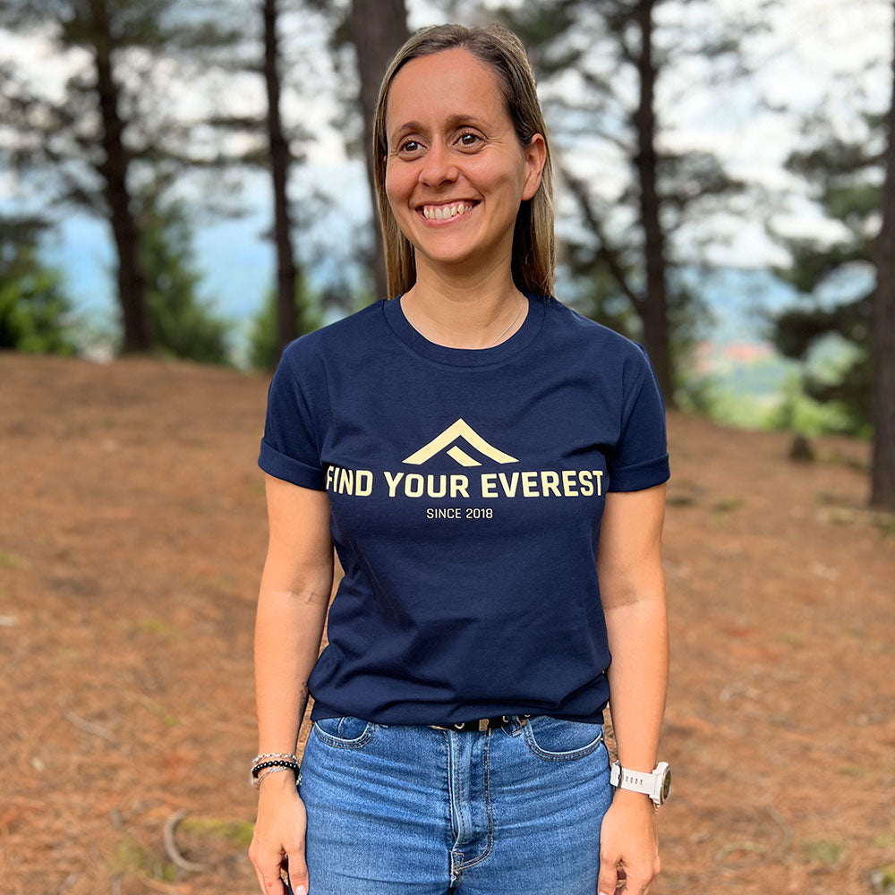 CAMISETA CASUAL FIND YOUR EVEREST LOGO NAVY MUJER