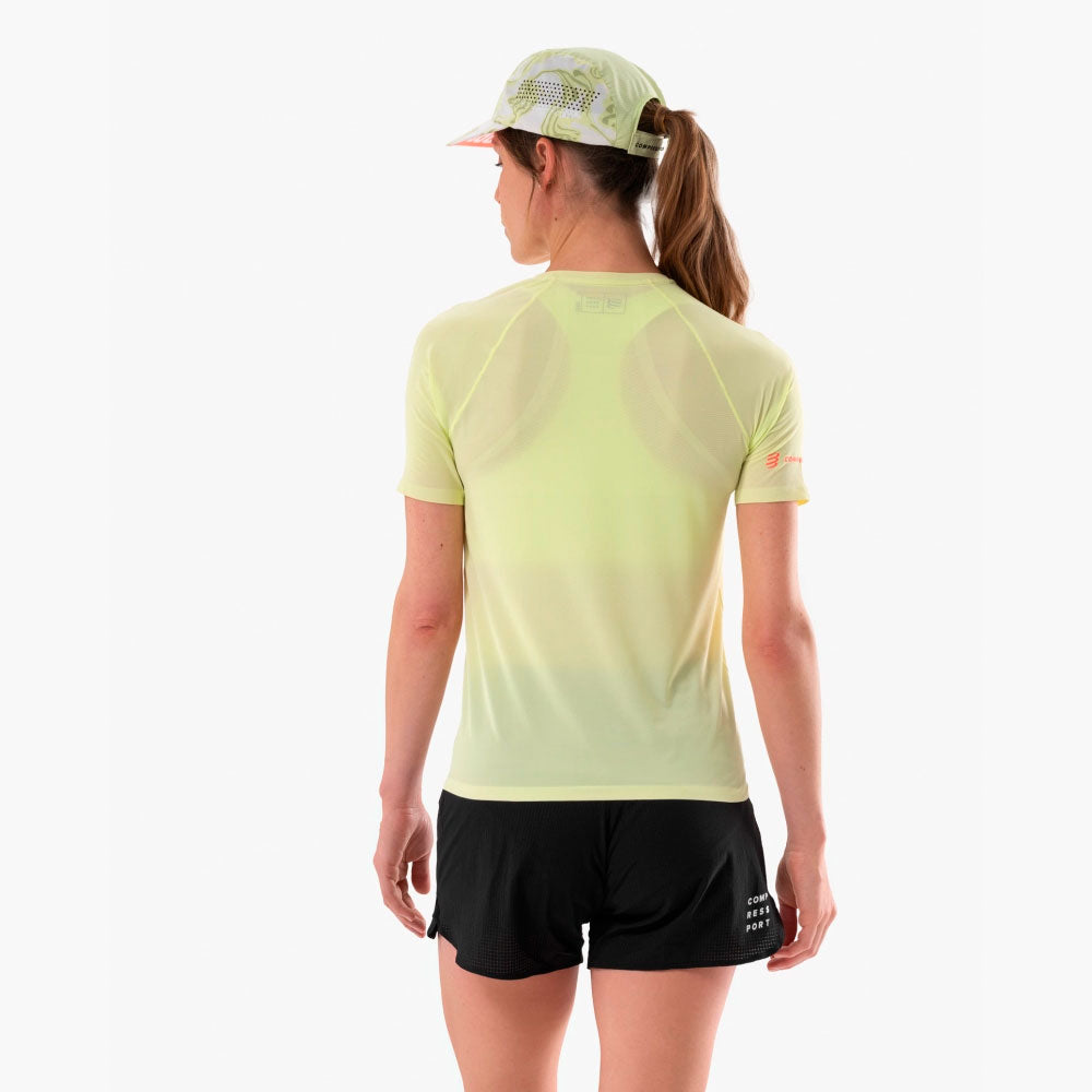CAMISETA COMPRESSPORT TRAIL RACING MUJER SHADOW LIME