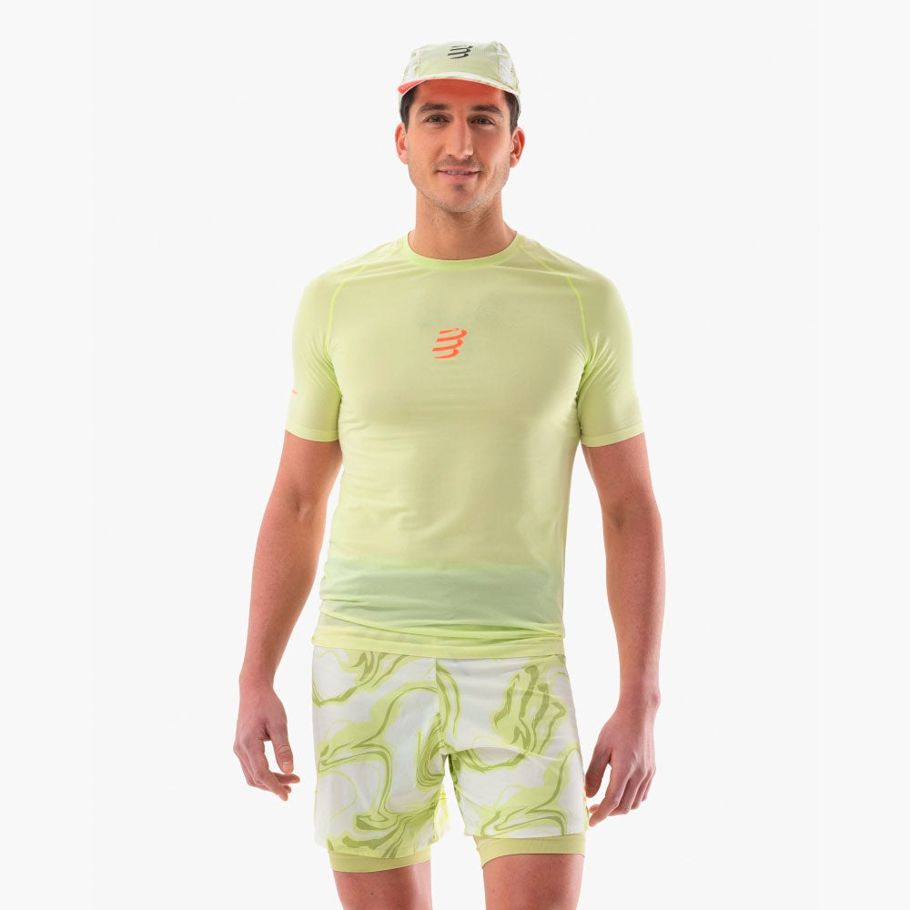 CAMISETA COMPRESSPORT TRAIL RACING SHADOW LIME