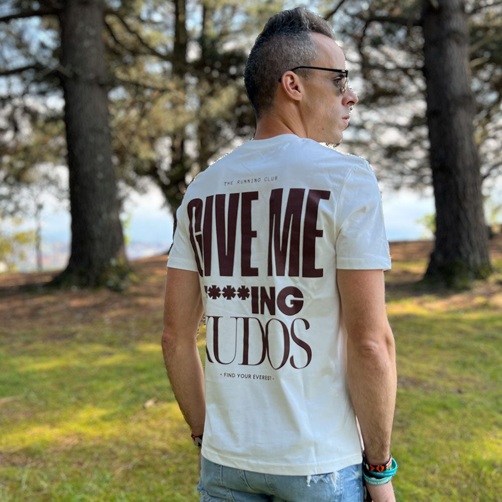 CAMISETA FIND YOUR EVEREST - GIVE ME FUCKING KUDOS - BEIGE