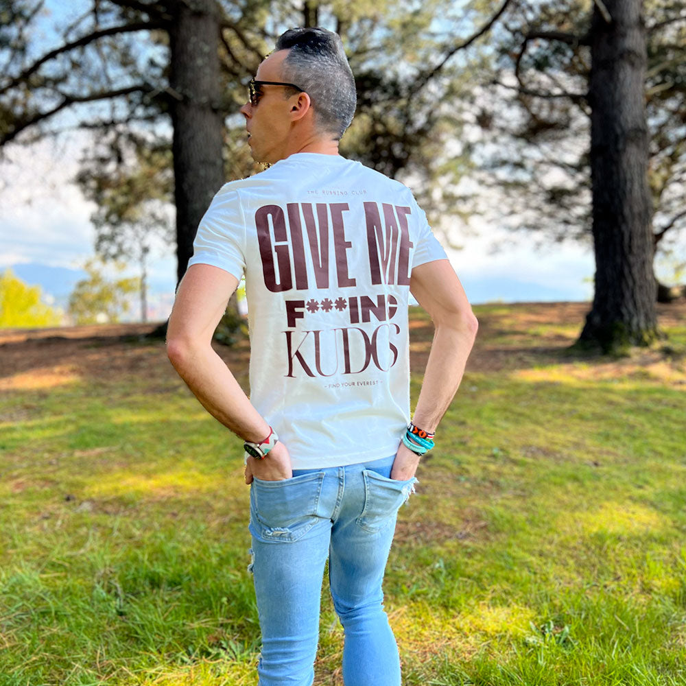 CAMISETA FIND YOUR EVEREST - GIVE ME FUCKING KUDOS - BEIGE