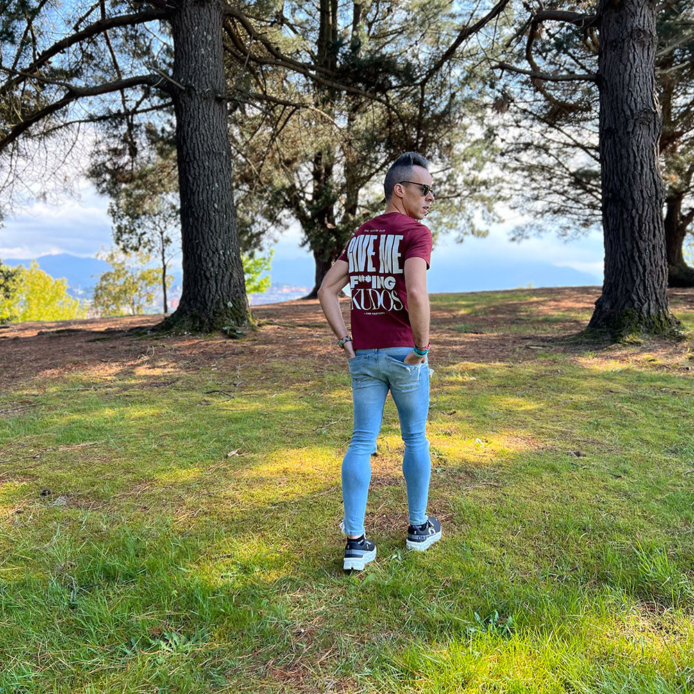 CAMISETA FIND YOUR EVEREST - GIVE ME FUCKING KUDOS - GRANATE
