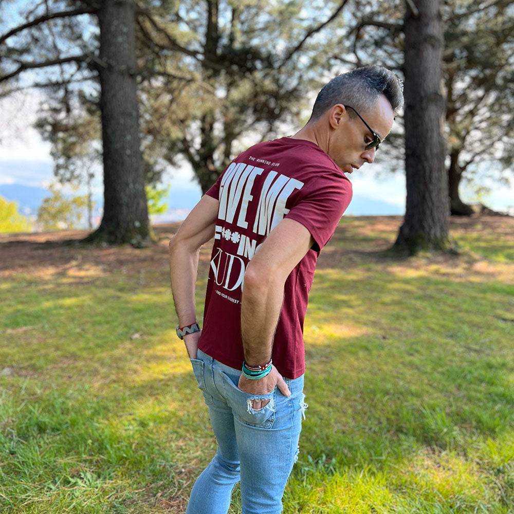 CAMISETA FIND YOUR EVEREST - GIVE ME FUCKING KUDOS - GRANATE