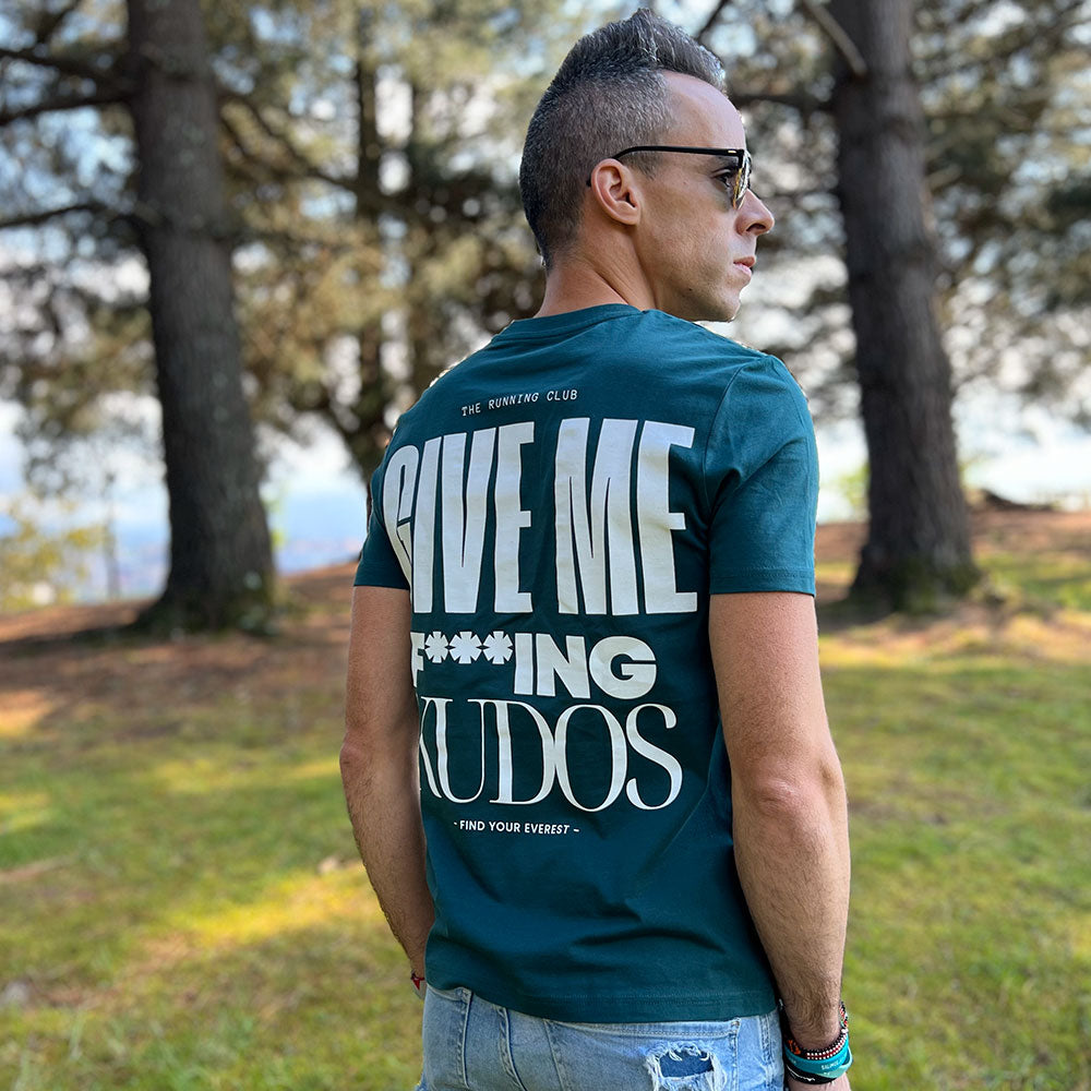 CAMISETA FIND YOUR EVEREST - GIVE ME FUCKING KUDOS - VERDE