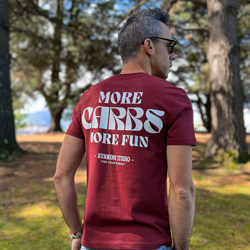 CAMISETA FIND YOUR EVEREST - MORE CARBS MORE FUN - KAZAM