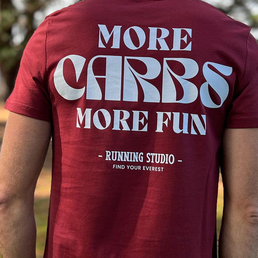 CAMISETA FIND YOUR EVEREST - MORE CARBS MORE FUN - KAZAM