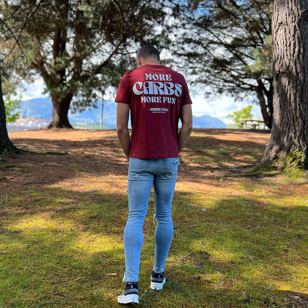 CAMISETA FIND YOUR EVEREST - MORE CARBS MORE FUN - KAZAM