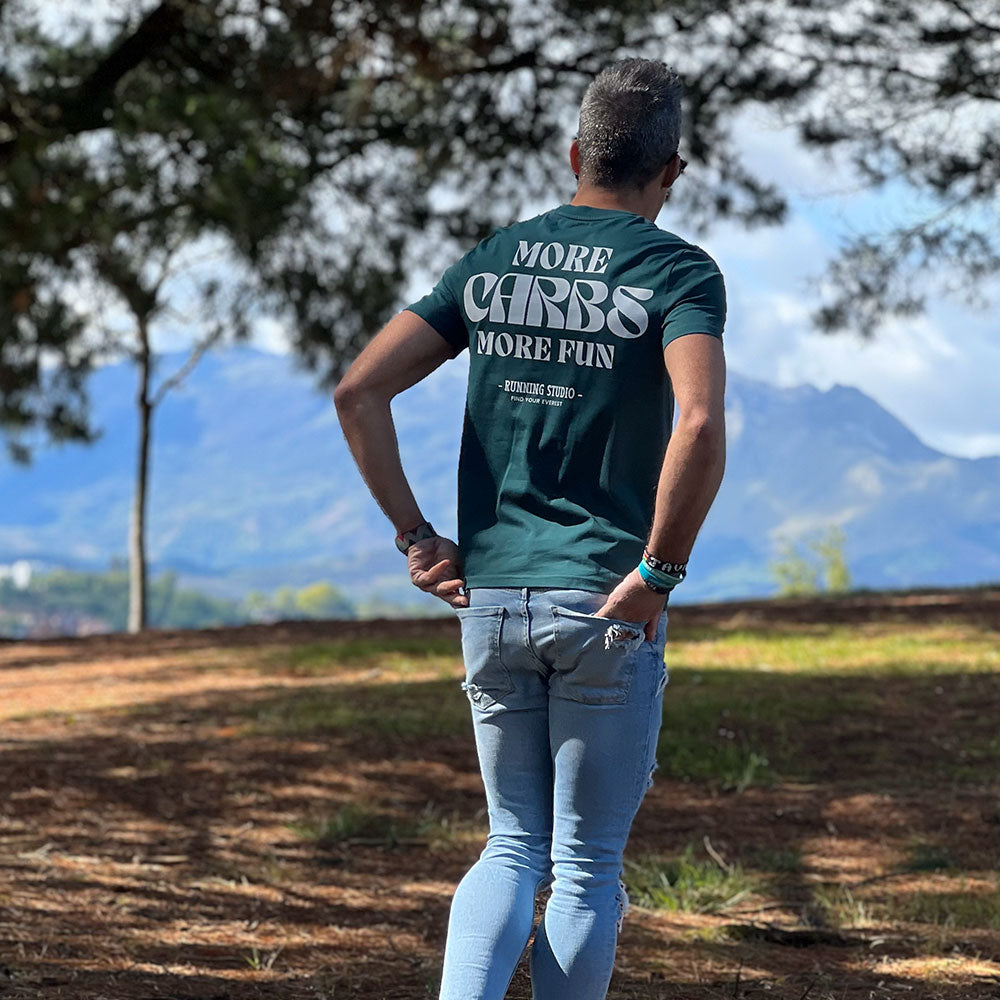 CAMISETA FIND YOUR EVEREST - MORE CARBS MORE FUN - MORI