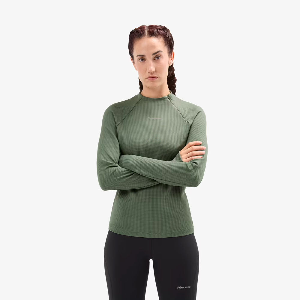 CAMISETA DE MANGA LARGA NNORMAL TRAIL MUJER VERDE