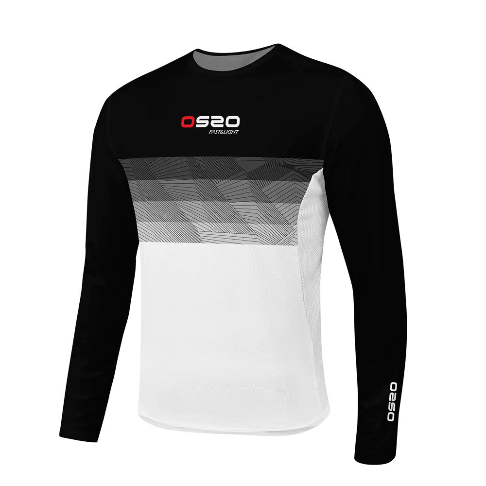 CAMISETA MANGA LARGA OS2O GRADIENT BLACK WHITE