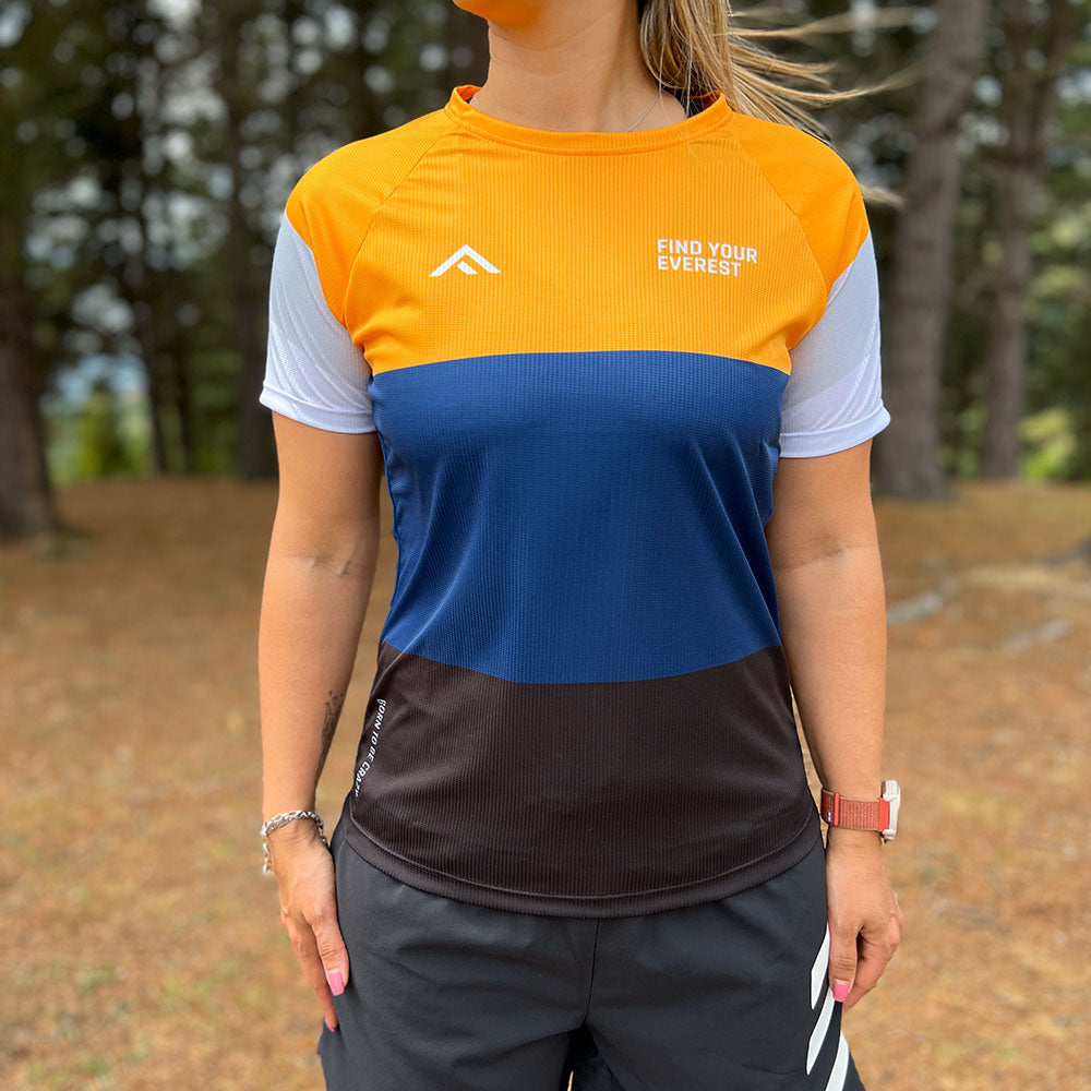 CAMISETA TÉCNICA FIND YOUR EVEREST AZUL MARINO MUJER