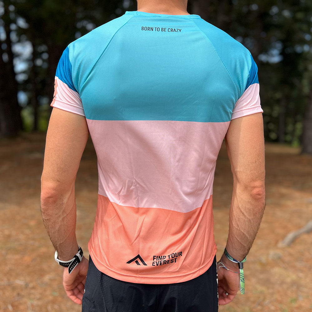 CAMISETA TÉCNICA FIND YOUR EVEREST AZUL ROSA