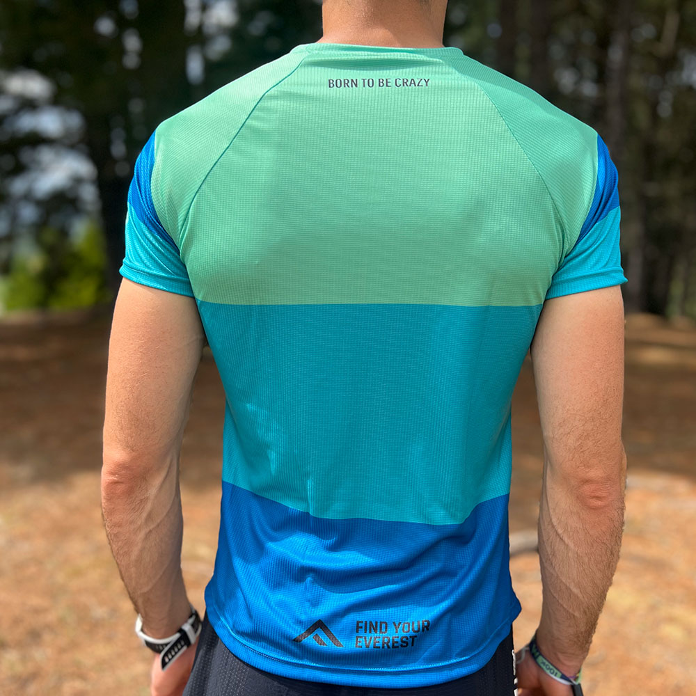 CAMISETA TÉCNICA FIND YOUR EVEREST AZUL VERDE