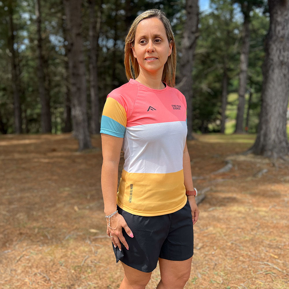 CAMISETA TÉCNICA FIND YOUR EVEREST ROSA PALO MUJER
