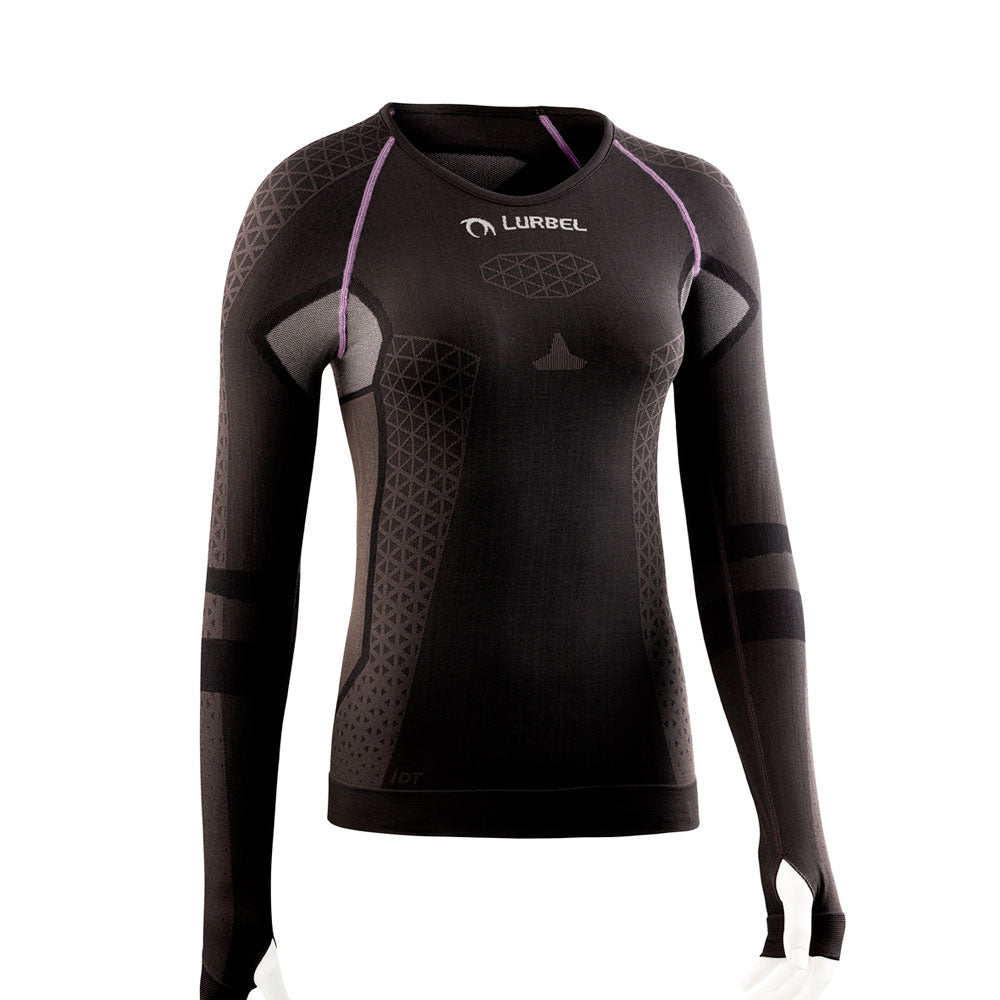 CAMISETA TÉRMICA LURBEL CRISTALLO LONG SLEEVES MUJER GRIS MARENGO LAVANDA
