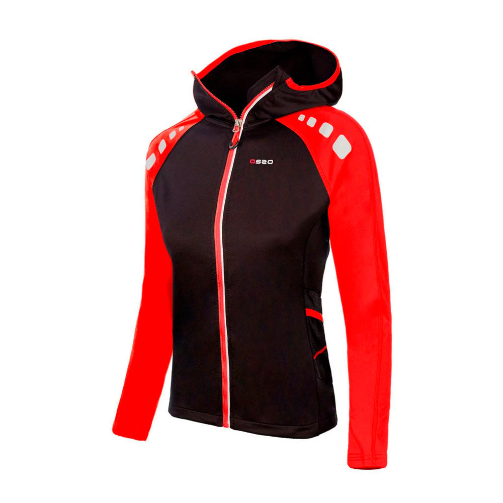 CHAQUETA OS2O HOKA ULTRA TRAIL MUJER NEGRO ROJO
