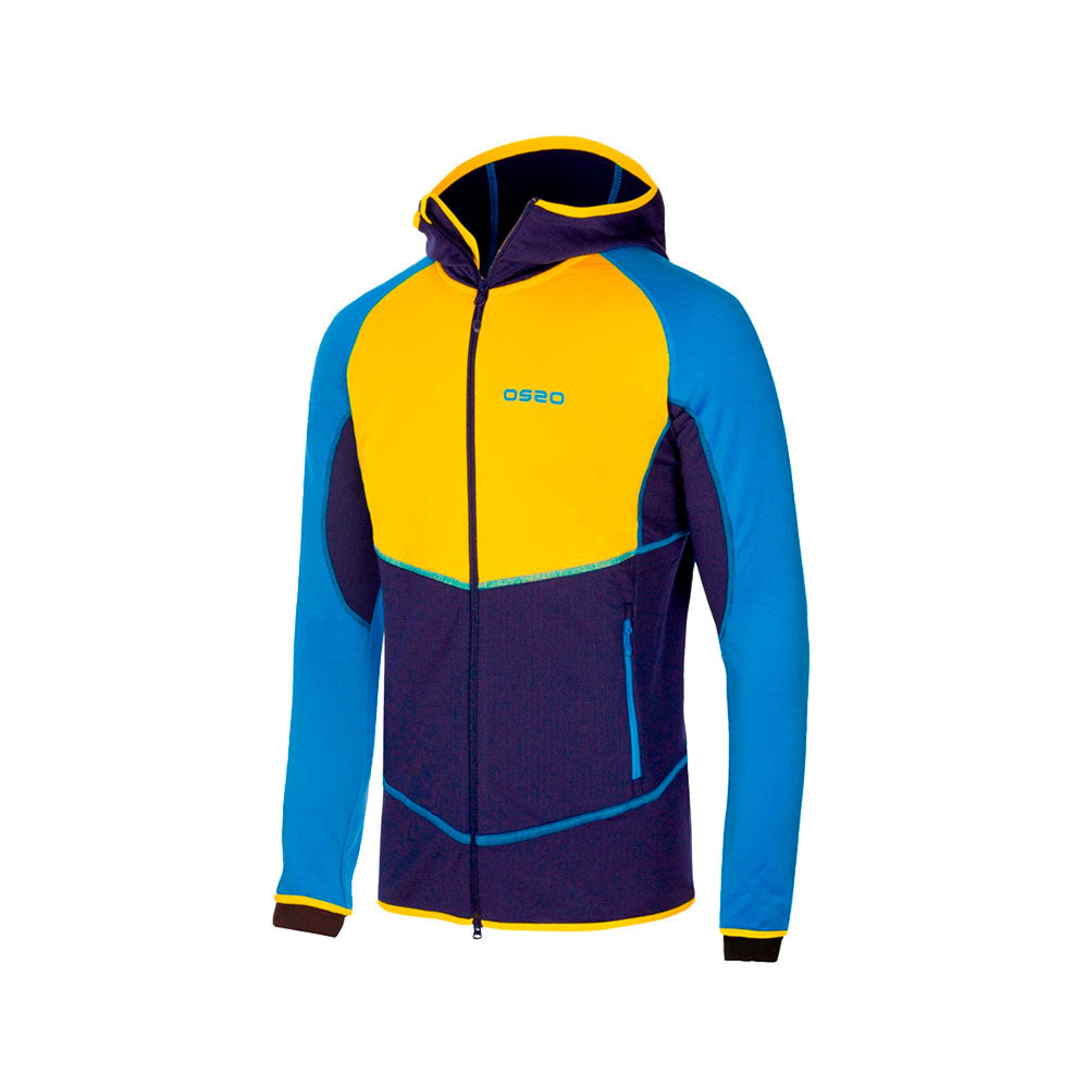 CHAQUETA OS2O POLAIR GRID AZUL AMARILLO