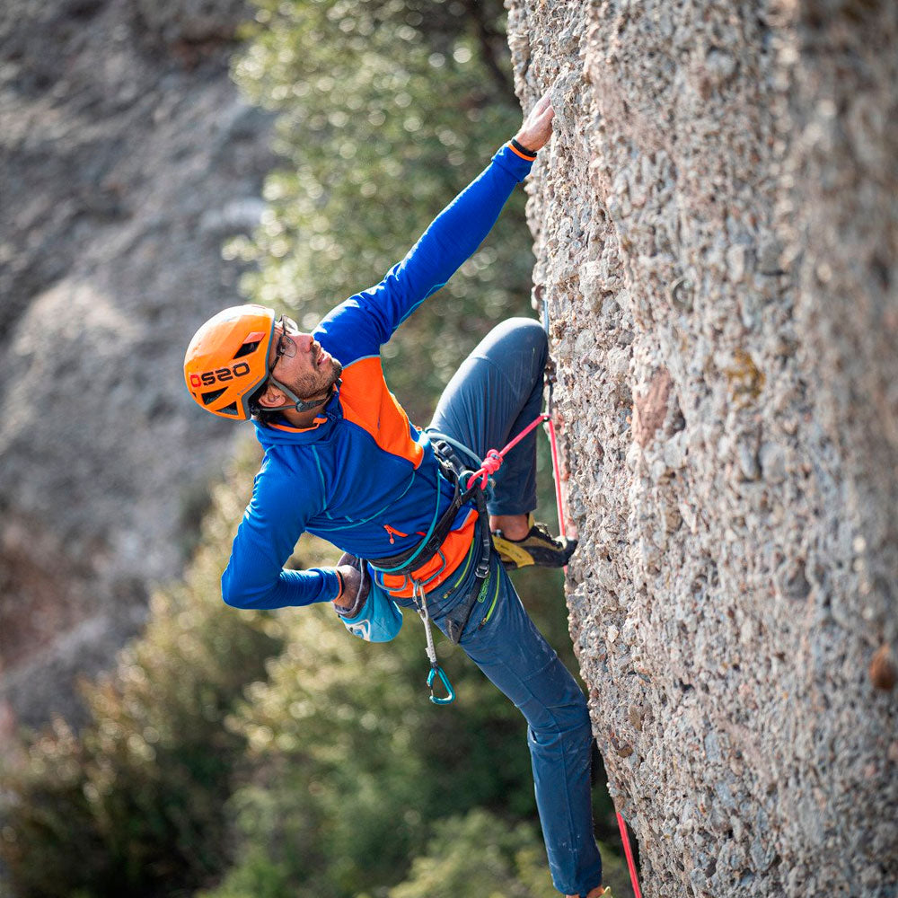 CHAQUETA OS2O POLAIR GRID AZUL NARANJA