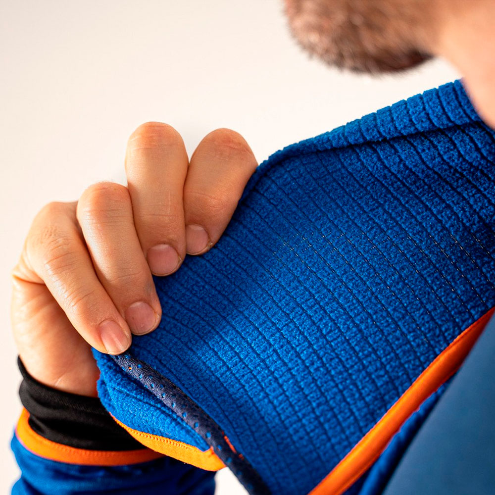 CHAQUETA OS2O POLAIR GRID AZUL NARANJA