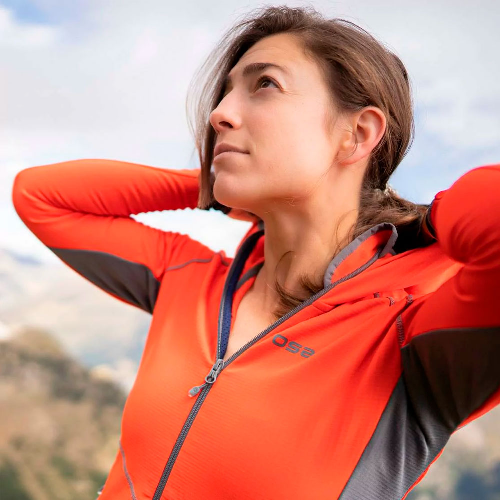CHAQUETA OS2O POLAIR GRID MUJER CORAL