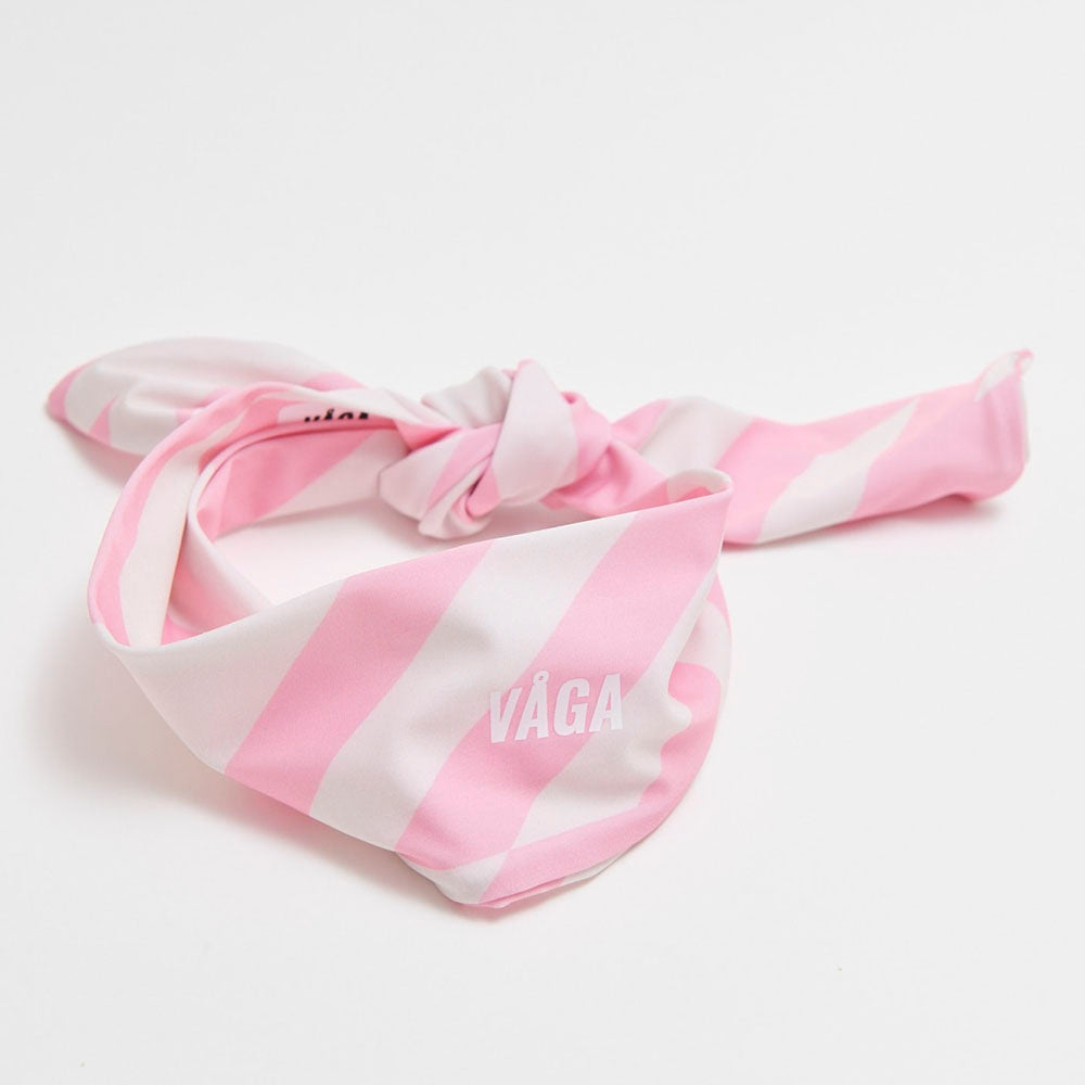 CINTA PARA PELO VÅGA SUMMER TIE BACK PASTEL PINK / LIGHT GREY