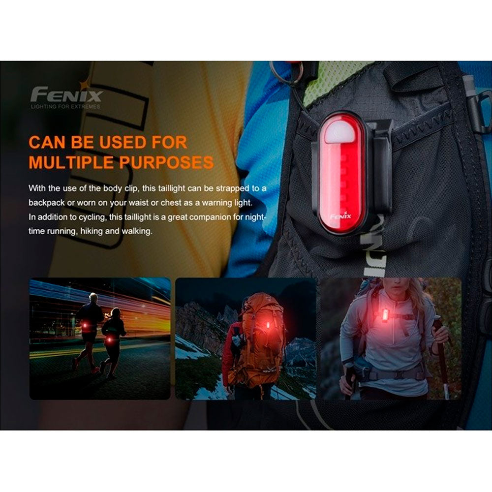 FENIX BC05R V2.0 LUZ ROJA TRASERA PARA RUNNING Y BICI