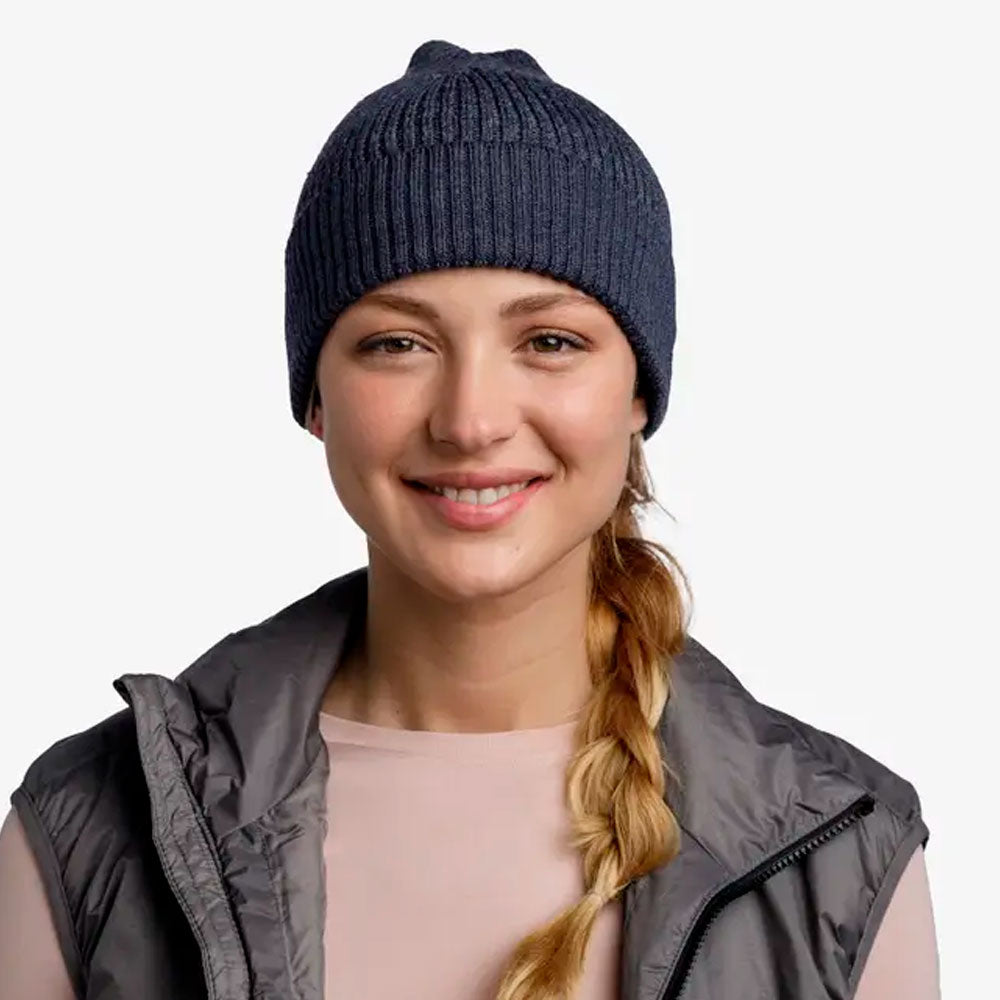 GORRO BUFF MERINO ACTIVE SOLID NIGHT BLUE