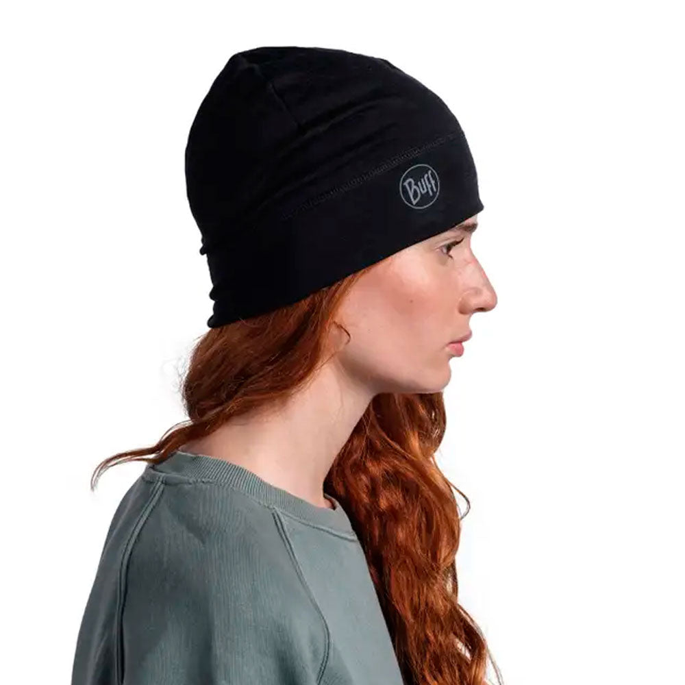 GORRO BUFF MERINO LIGHTWEIGHT SOLID BLACK