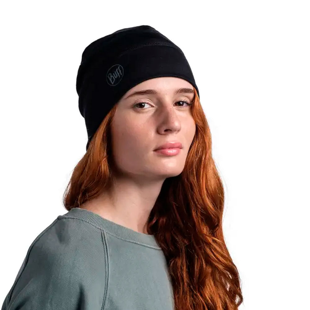 GORRO BUFF MERINO LIGHTWEIGHT SOLID BLACK