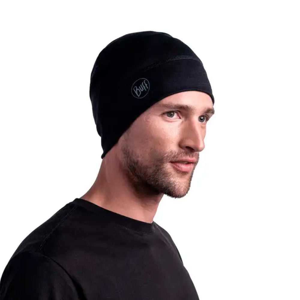 GORRO BUFF MERINO LIGHTWEIGHT SOLID BLACK