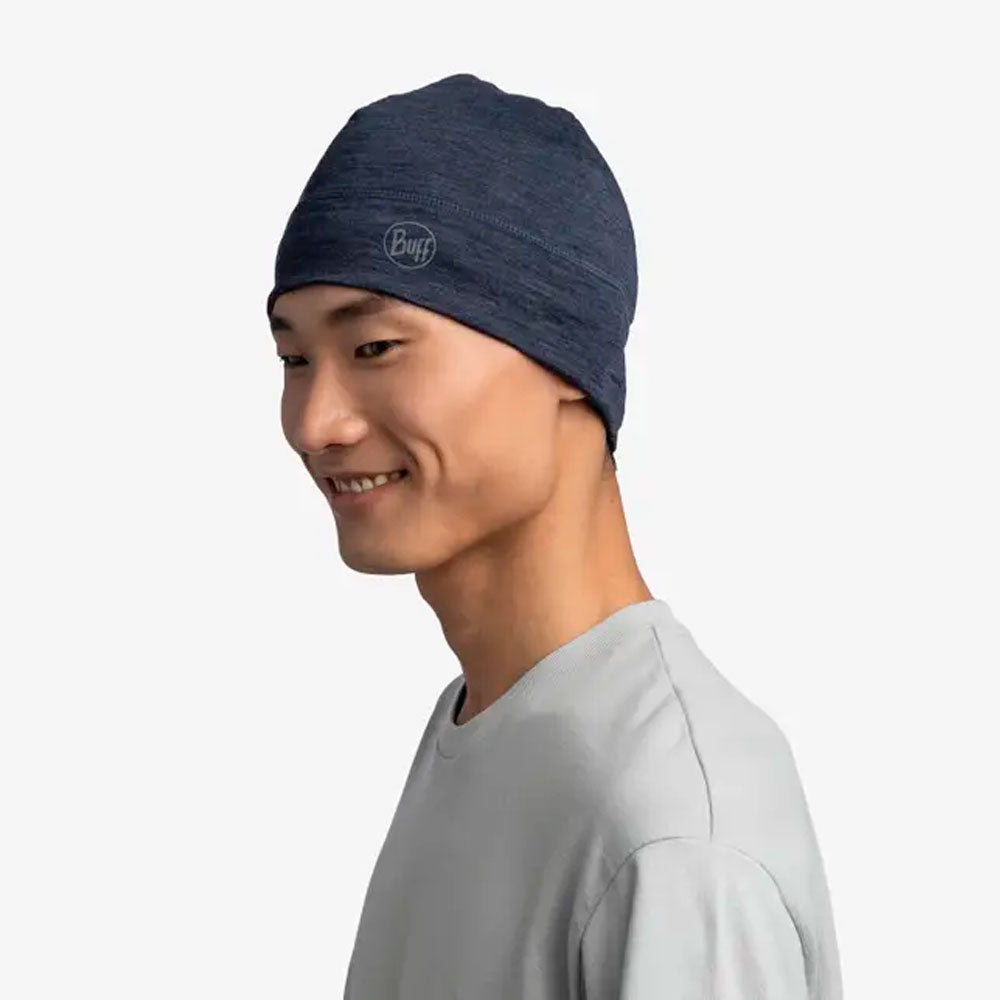 GORRO BUFF MERINO LIGHTWEIGHT SOLID NIGHT BLUE