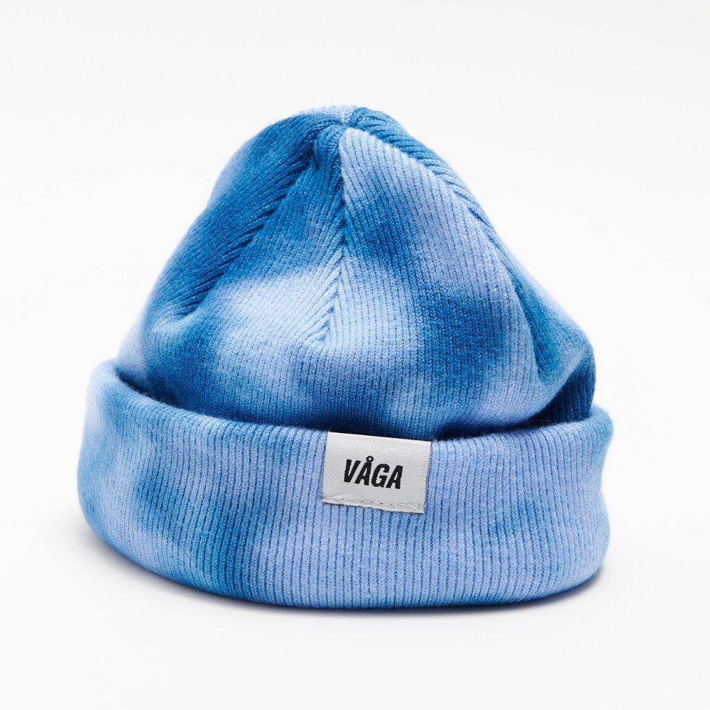 GORRO VÅGA FINE RIB TIE DYE BLUE / POSTAL BLUE