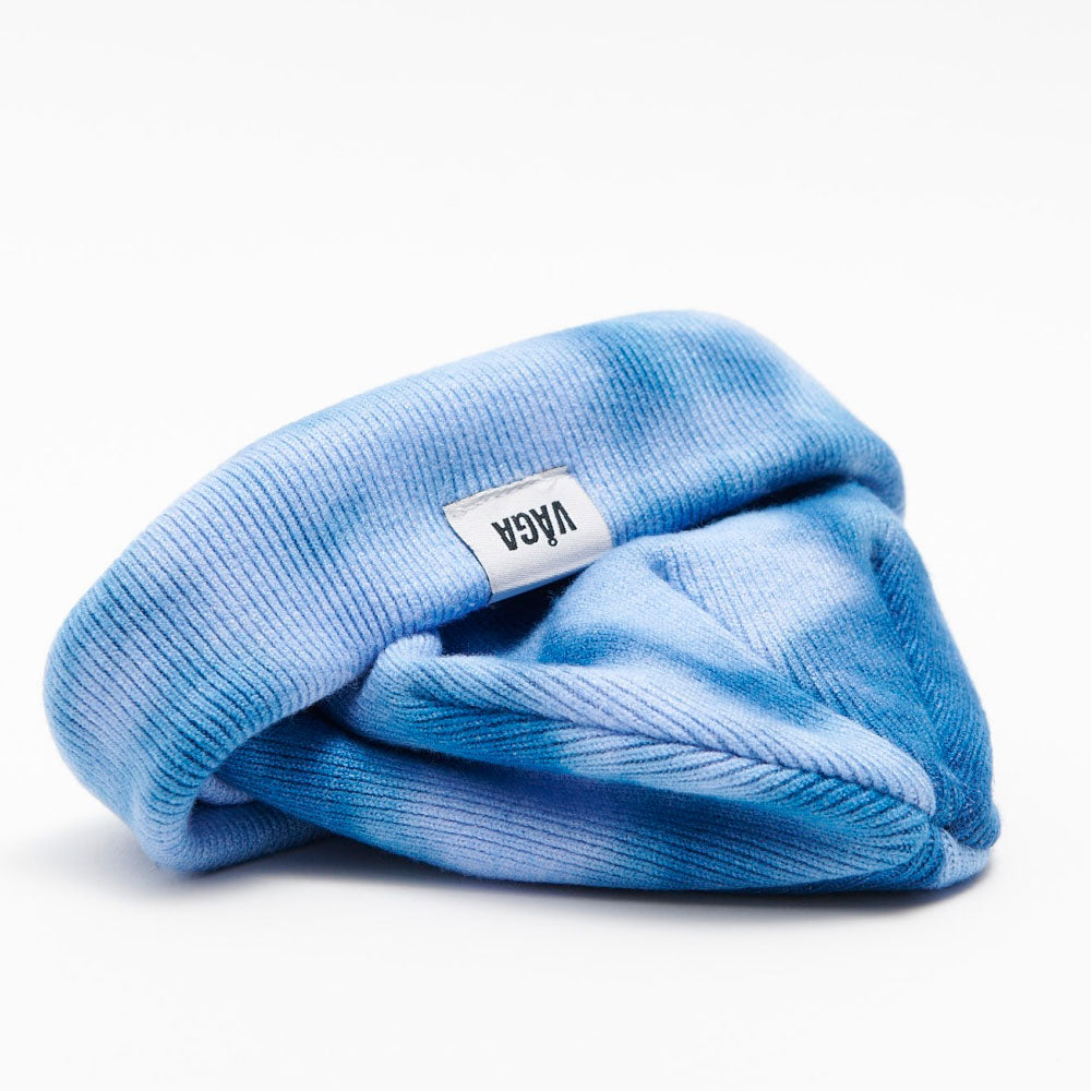 GORRO VÅGA FINE RIB TIE DYE BLUE / POSTAL BLUE