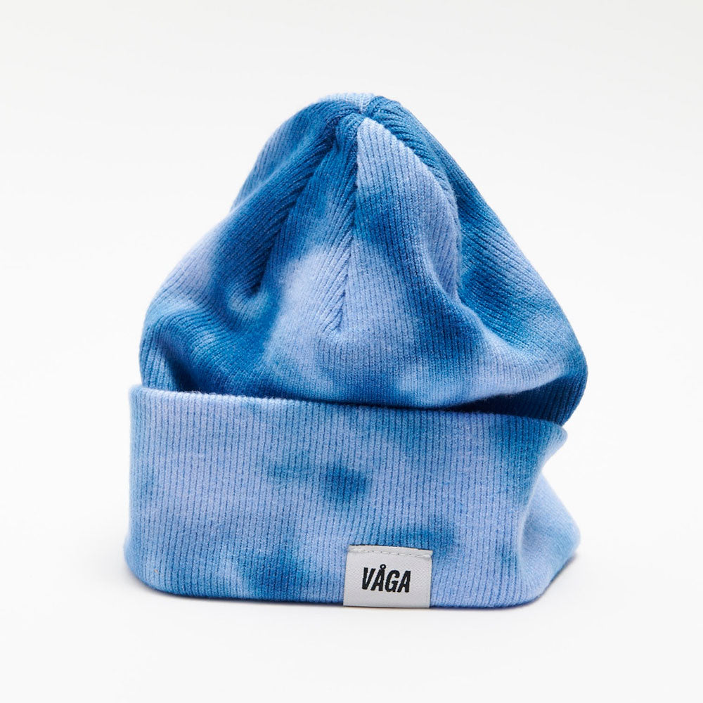 GORRO VÅGA FINE RIB TIE DYE BLUE / POSTAL BLUE