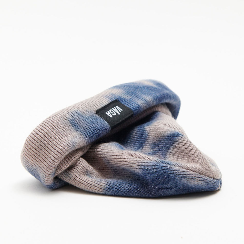 GORRO VÅGA FINE RIB TIE DYE NAVY BLUE / DARK TAUPE