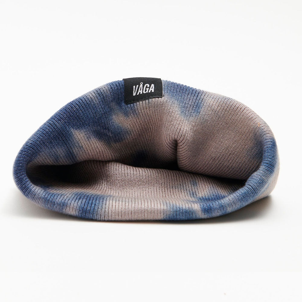 GORRO VÅGA FINE RIB TIE DYE NAVY BLUE / DARK TAUPE