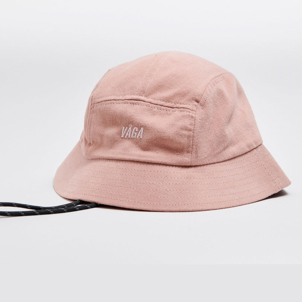 GORRO VÅGA WASHED COTTON BUCKET PASTEL PINK / NAVY BLUE